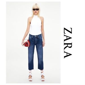 NWT • Zara • High-Rise Straight Leg Jeans